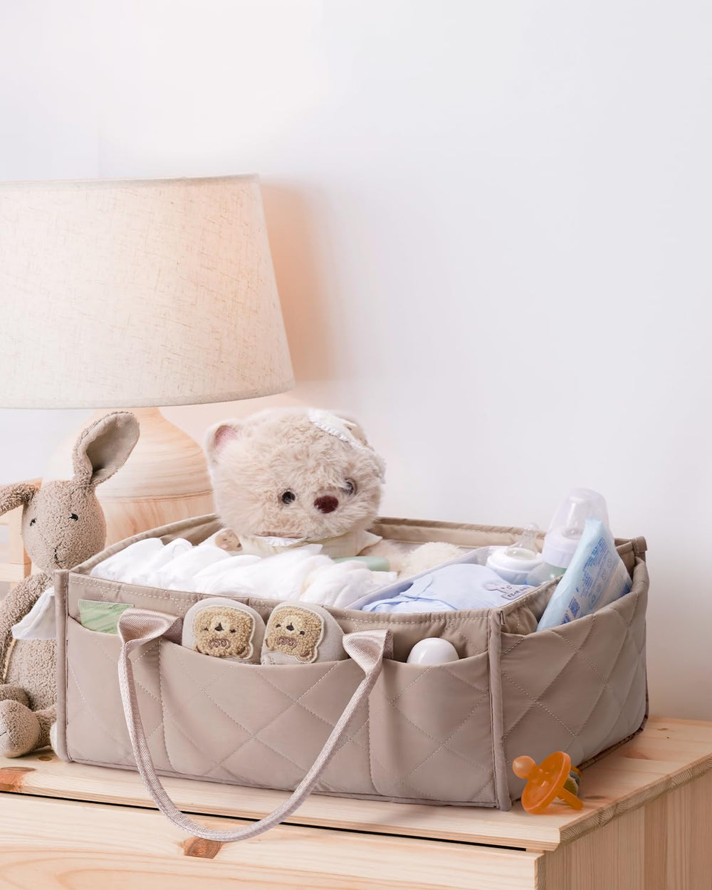 CEI-CEI diaper caddy blends style with function for modern nurseries.