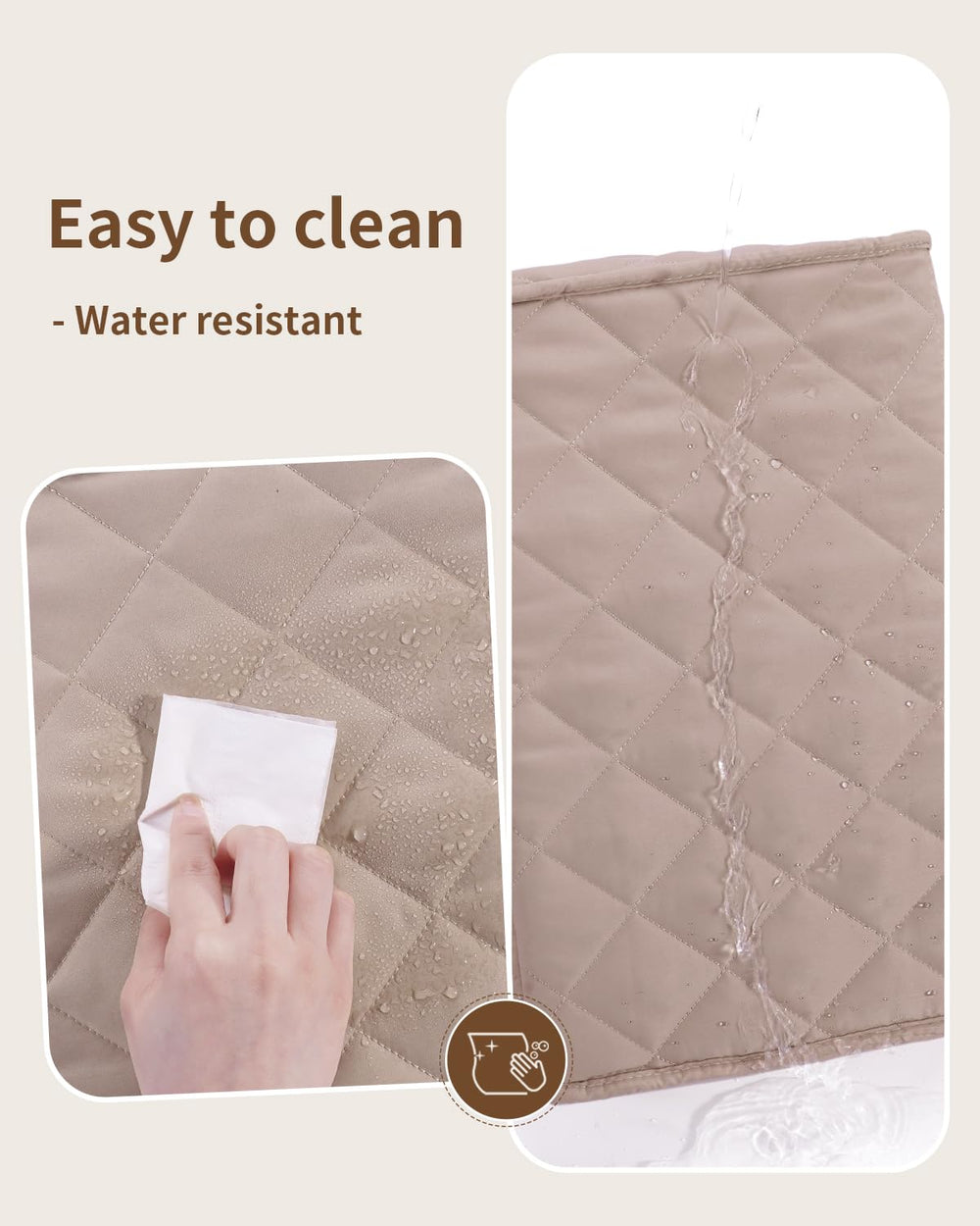 Soft dust-resistant fabric on CEI-CEI diaper caddy feels gentle yet durable.