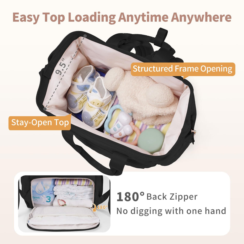 CEI-CEI diaper backpack insulated pockets keep bottles upright for on-the-go feeds.