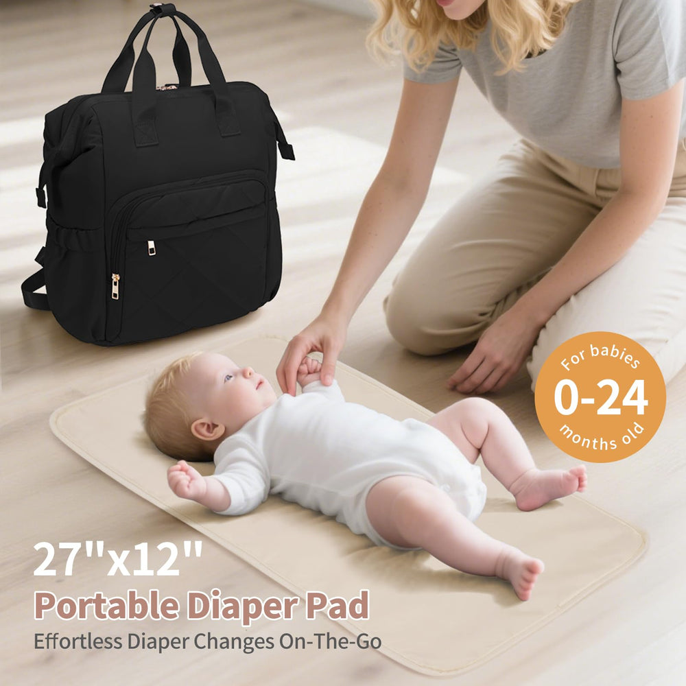 CEI-CEI diaper backpack breathable back panel with padded straps reduces fatigue.