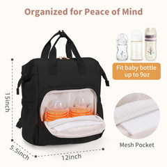 CEI-CEI diaper backpack stroller straps enable hands-free strolling.