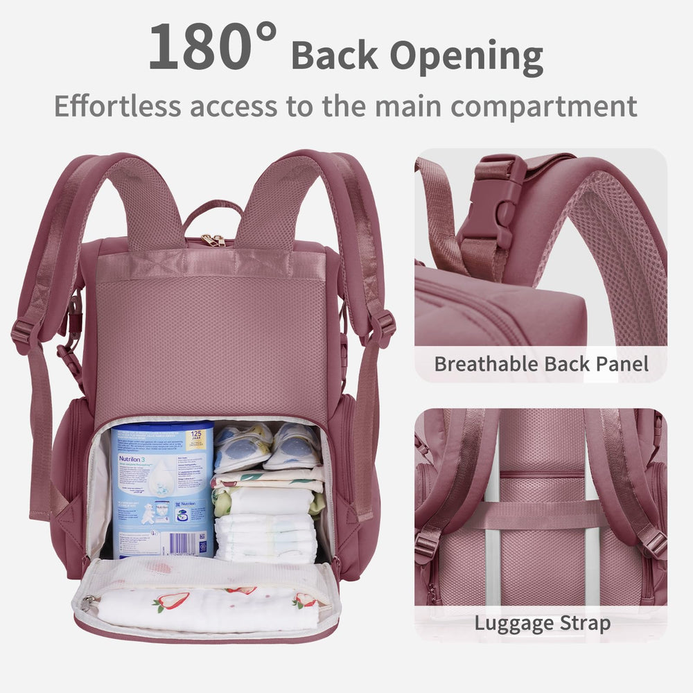 CEI-CEI diaper bag insulated pockets preserve bottle temps.