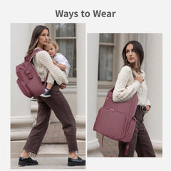 CEI-CEI diaper bag fabric is water-resistant for travel protection.