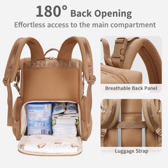 CEI-CEI diaper bag backpack changing pad demonstrates on-the-go changes