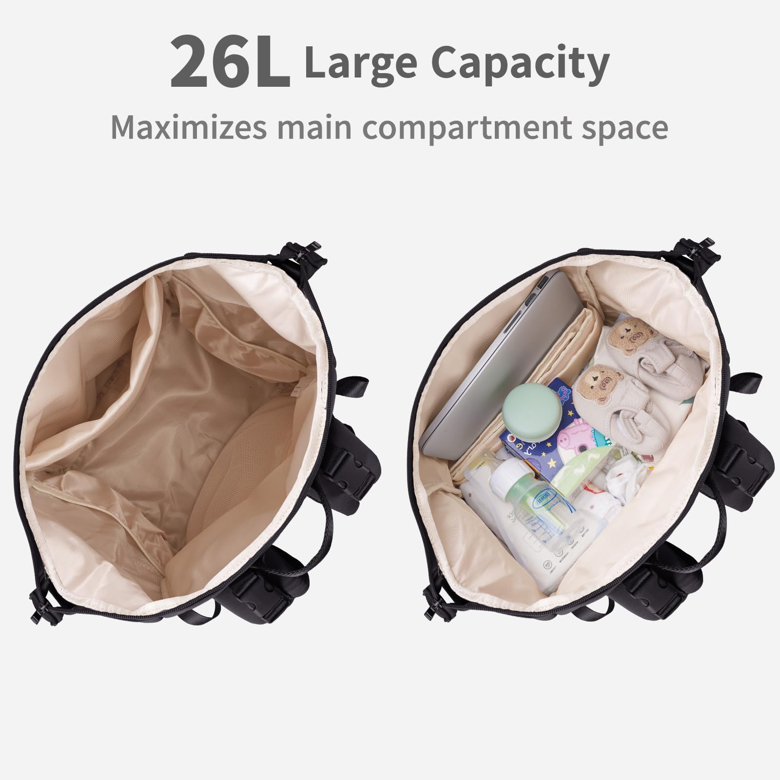 CEI-CEI unisex diaper bag demonstrates versatile carrying options