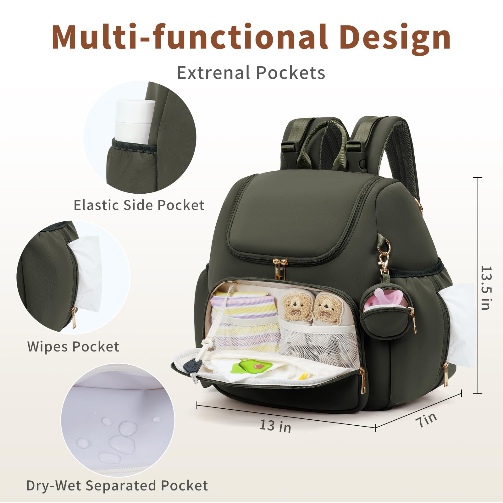 CEI-CEI neoprene diaper bag changing pad ready for on-the-go changes