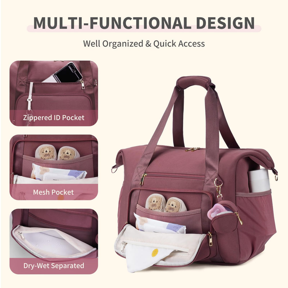 CEI-CEI diaper bag tote with portable changing pad for quick diaper changes