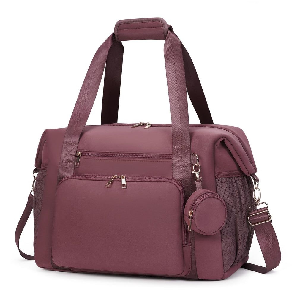 CEI-CEI neoprene diaper bag tote showing a spacious main compartment for baby and parent essentials
