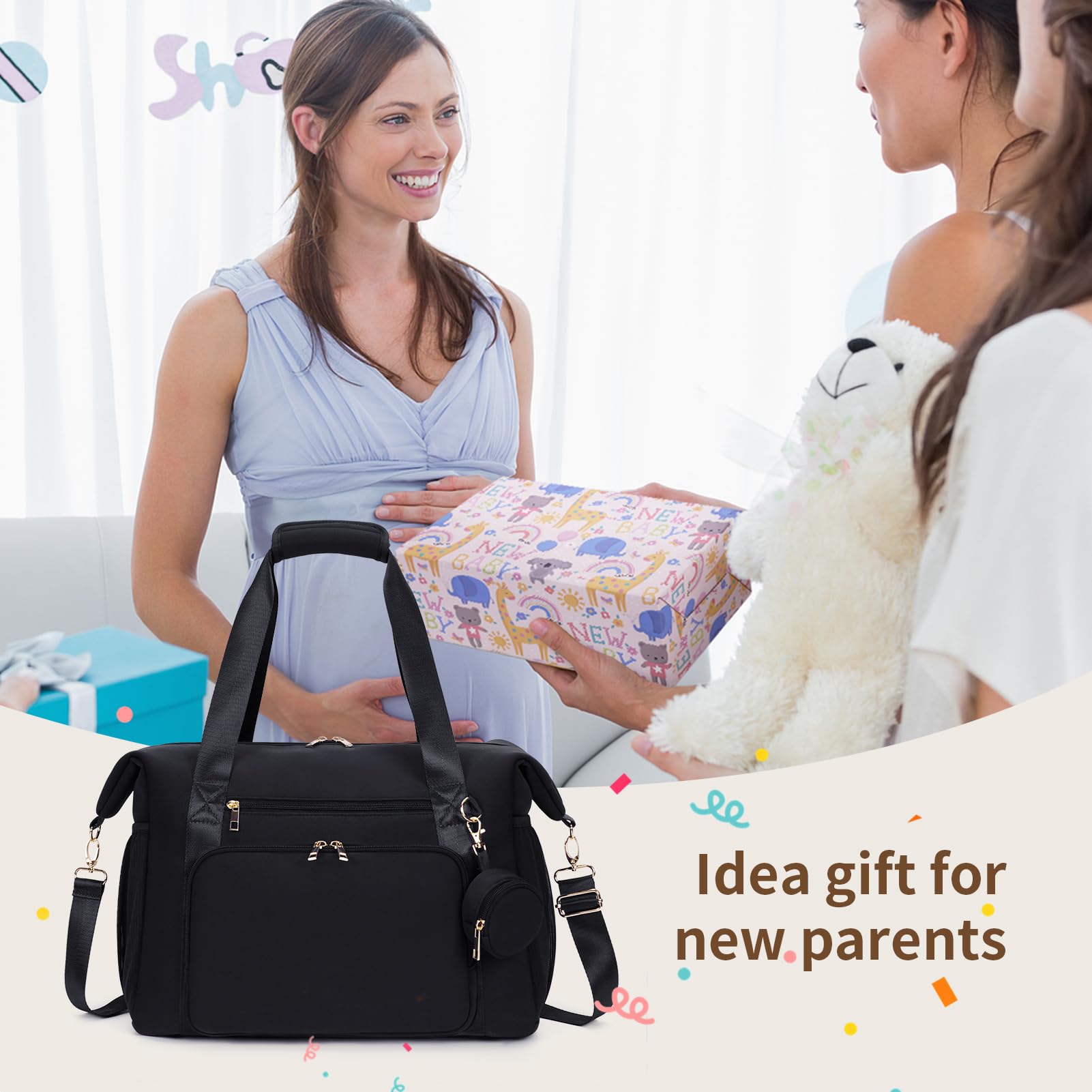 CEI-CEI diaper bag tote pacifier case for quick soothing on the go.
