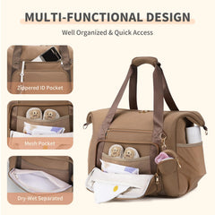 CEI-CEI Neoprene Diaper Bag Tote waterproof material protects essentials on rainy outings.