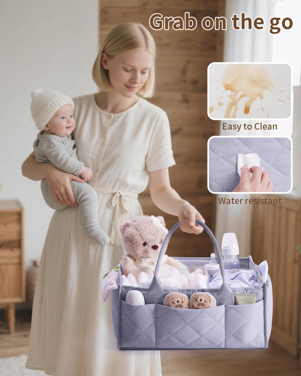 CEI-CEI car organizer and nursery caddy demonstrates portable storage for travel.