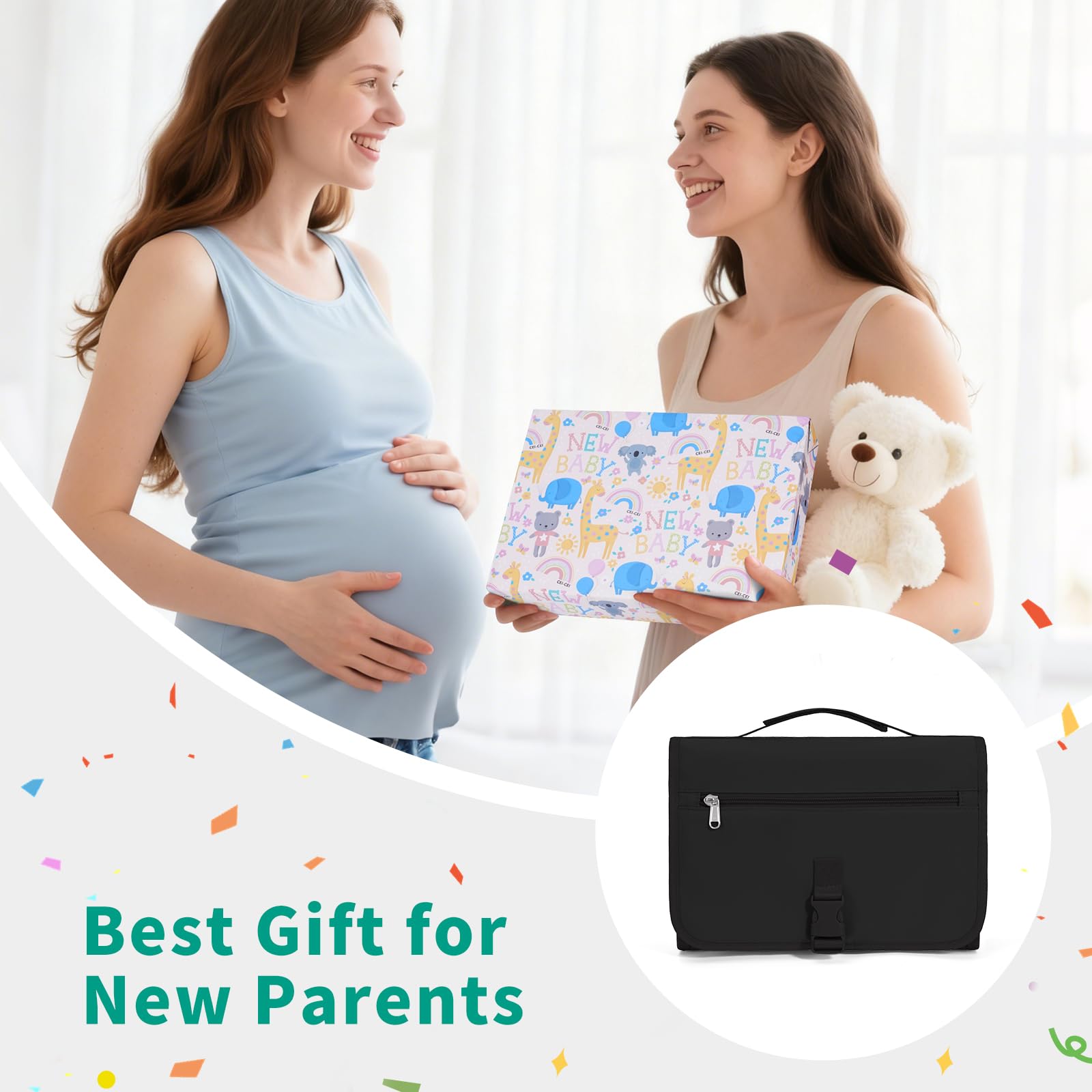 CEICEI five-pockets layout supports wipes, creams, and essentials for busy parents.