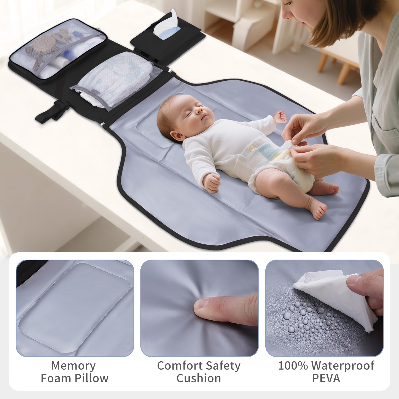 CEICEI one-handed-use design enables fast changes while holding baby.