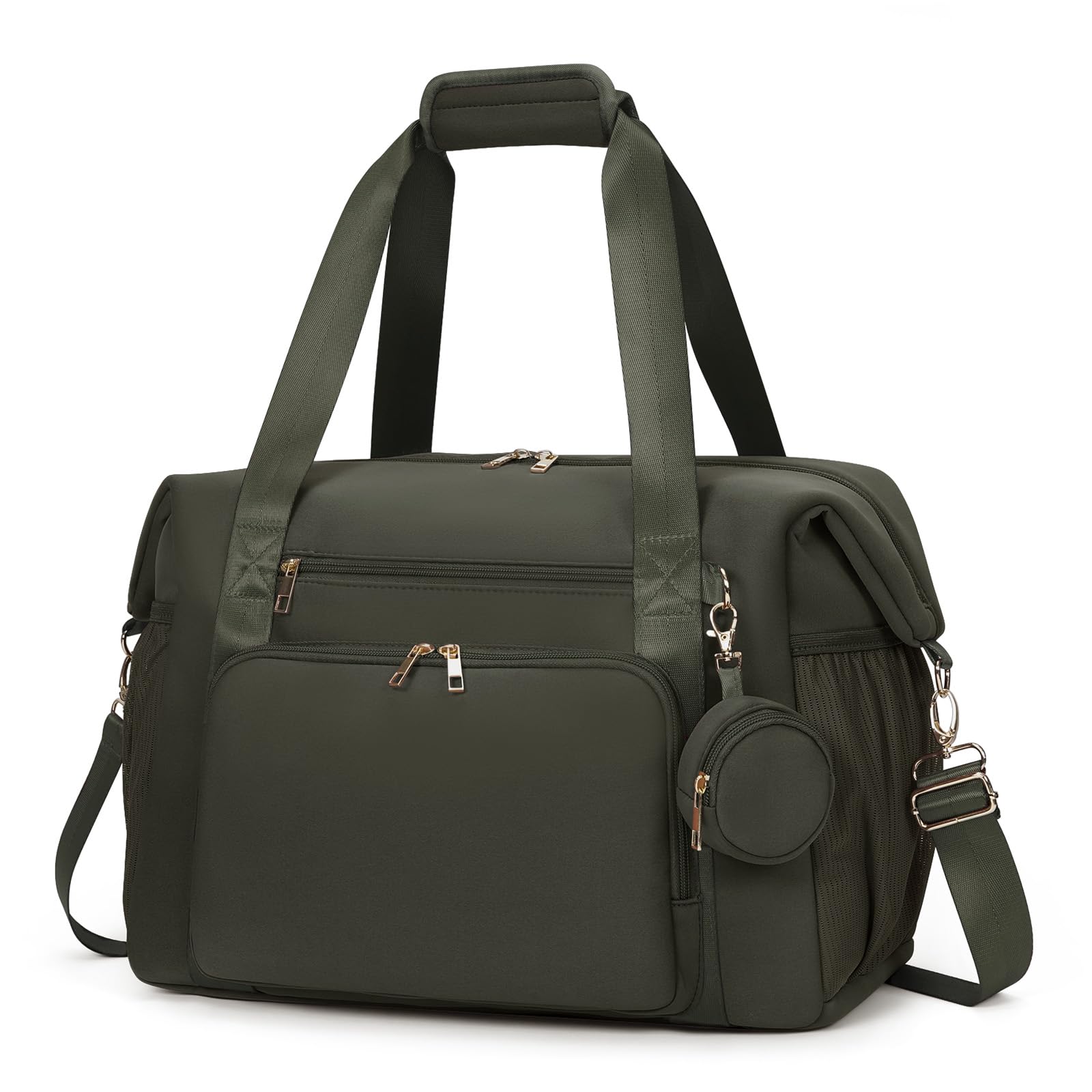 CEI-CEI neoprene diaper bag tote front view showing spacious layout for baby and parent essentials