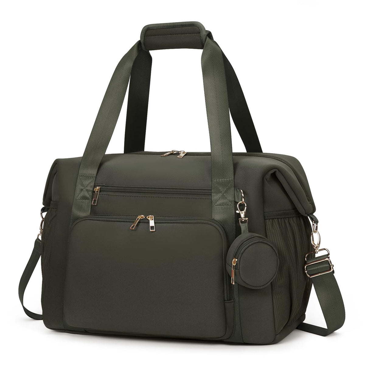 CEI-CEI neoprene diaper bag tote front view showing spacious layout for baby and parent essentials