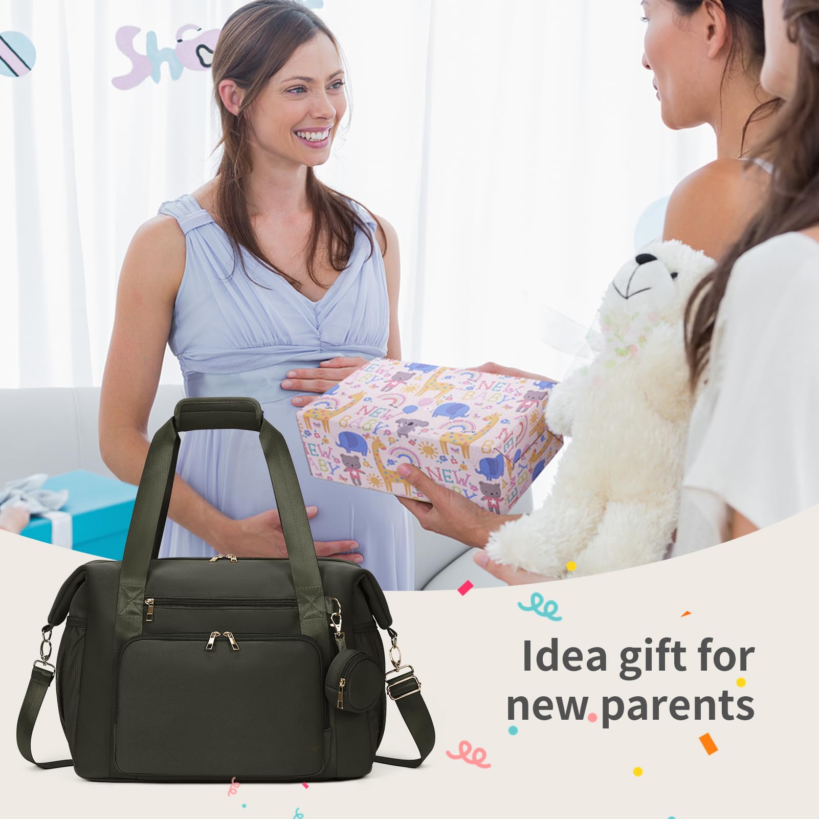 CEI-CEI neoprene diaper bag tote lightweight design to reduce shoulder fatigue