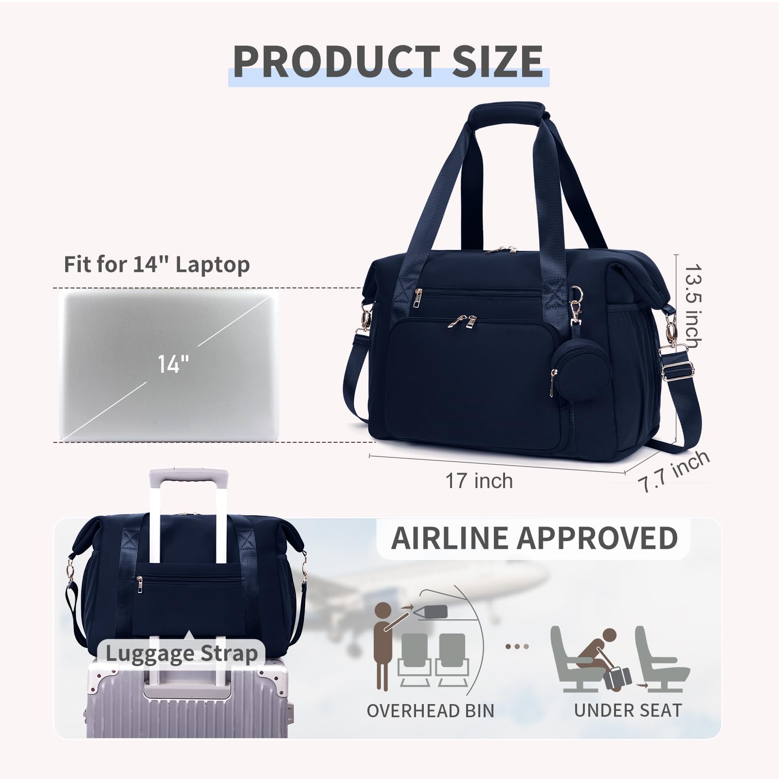 CEI-CEI neoprene bag tote padded crossbody strap keeps hands free.