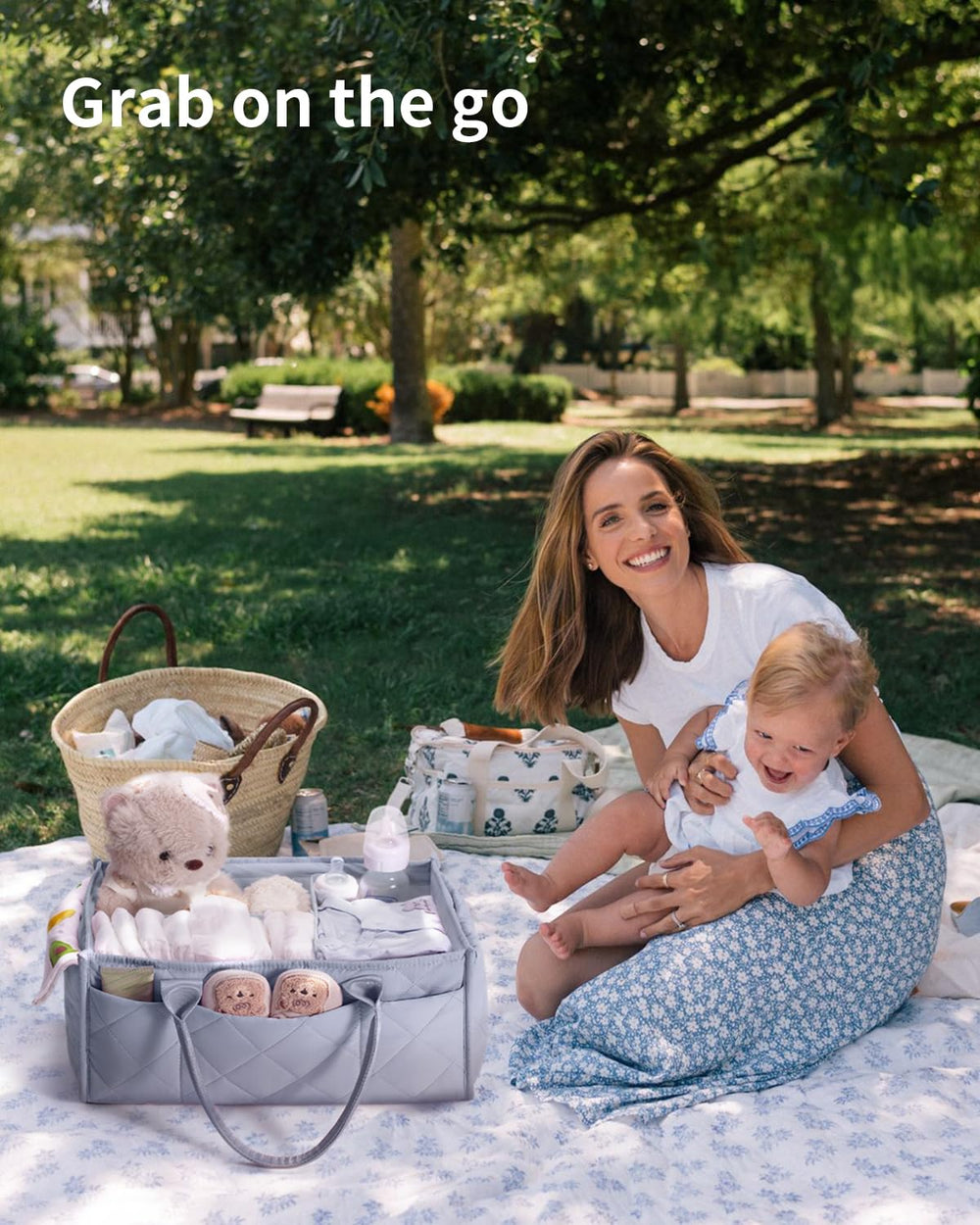 CEI-CEI nursery decor compatible diaper caddy integrates with existing storage.