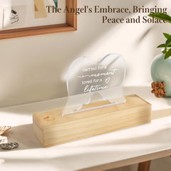 Ceiner angel-wing acrylic ornament for remembrance and comfort.