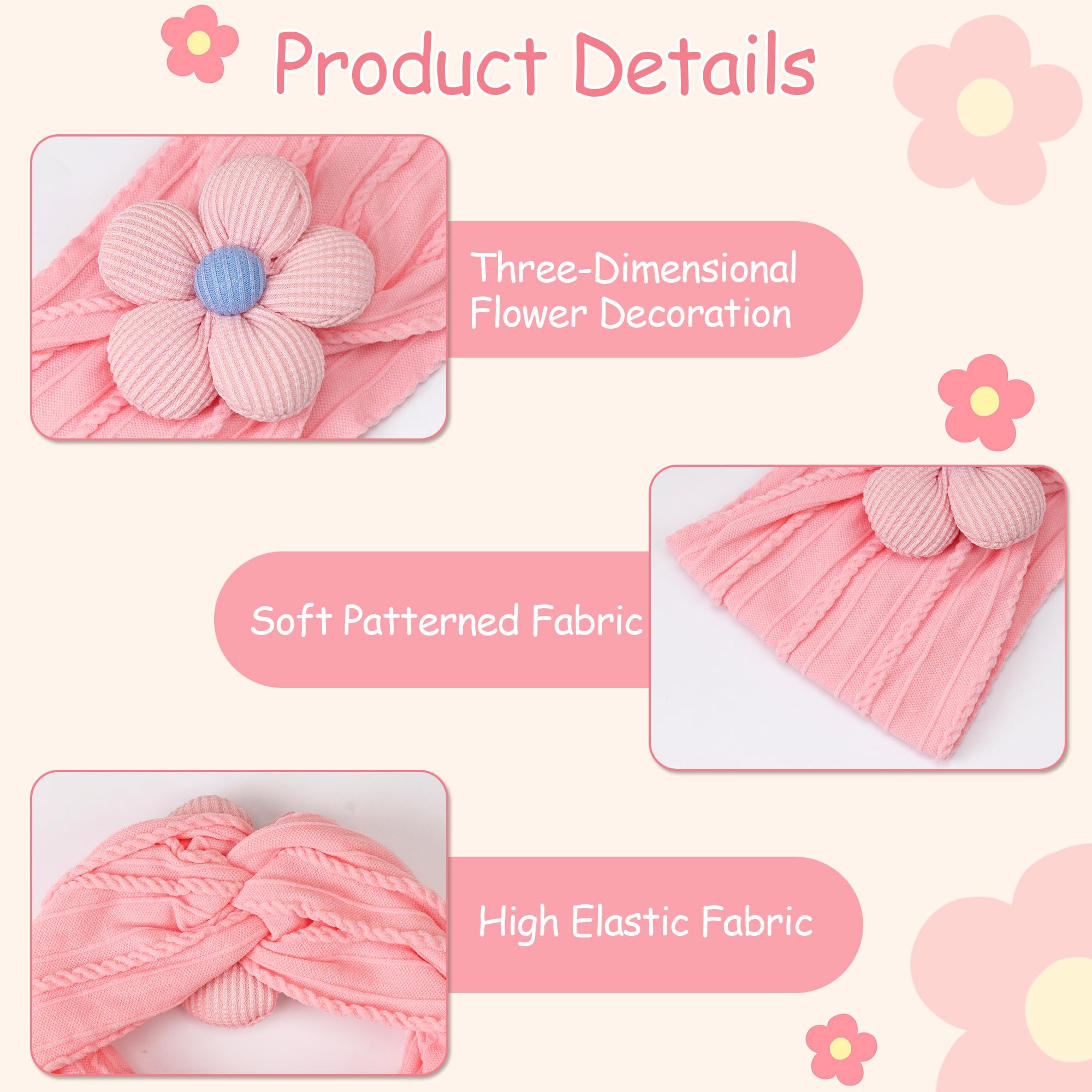 CÉLLOT daisy flower design headband adds cheerful style for photos.