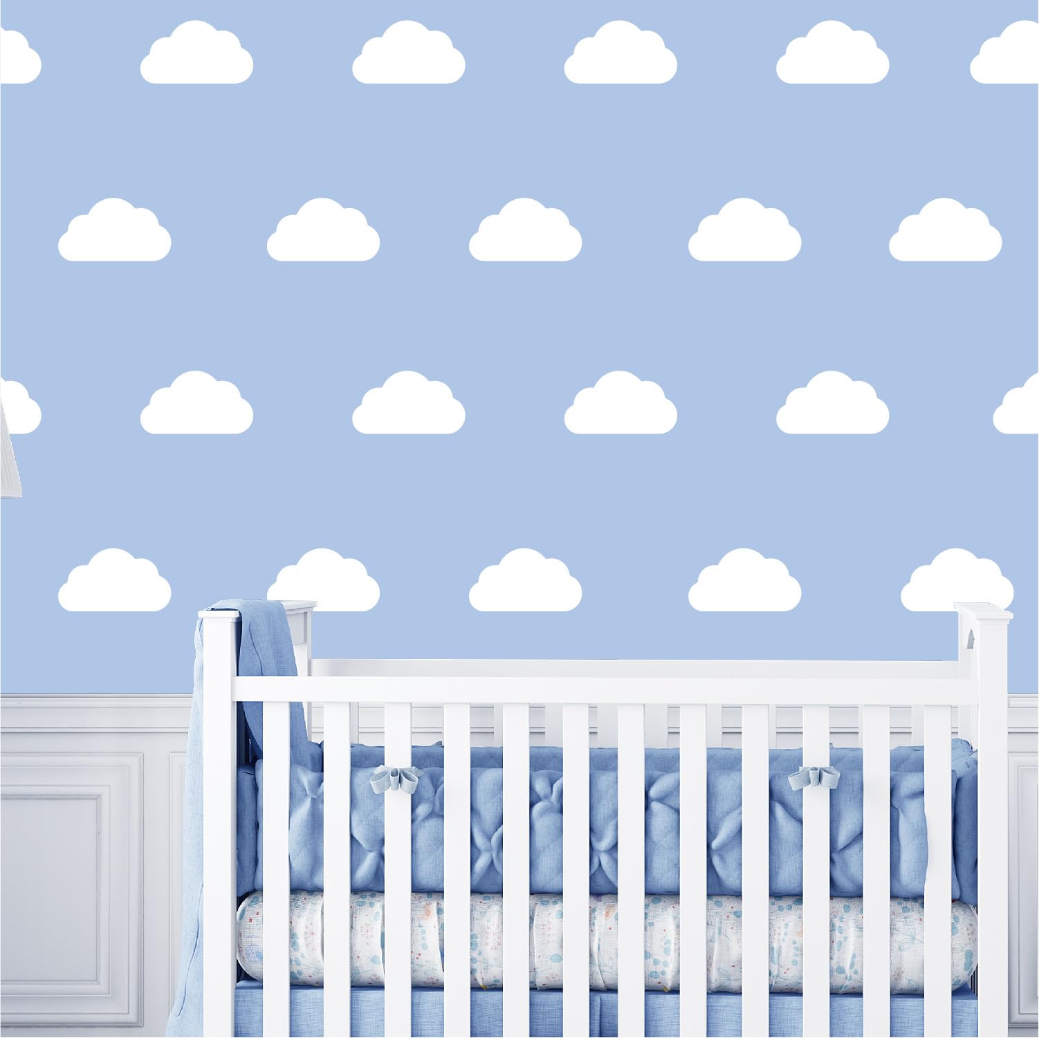 CELAENO clouds wall decal 01 for nursery decor, easy peel-and-stick.