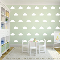CELAENO clouds wall decal 04 smooth application on walls and doors.
