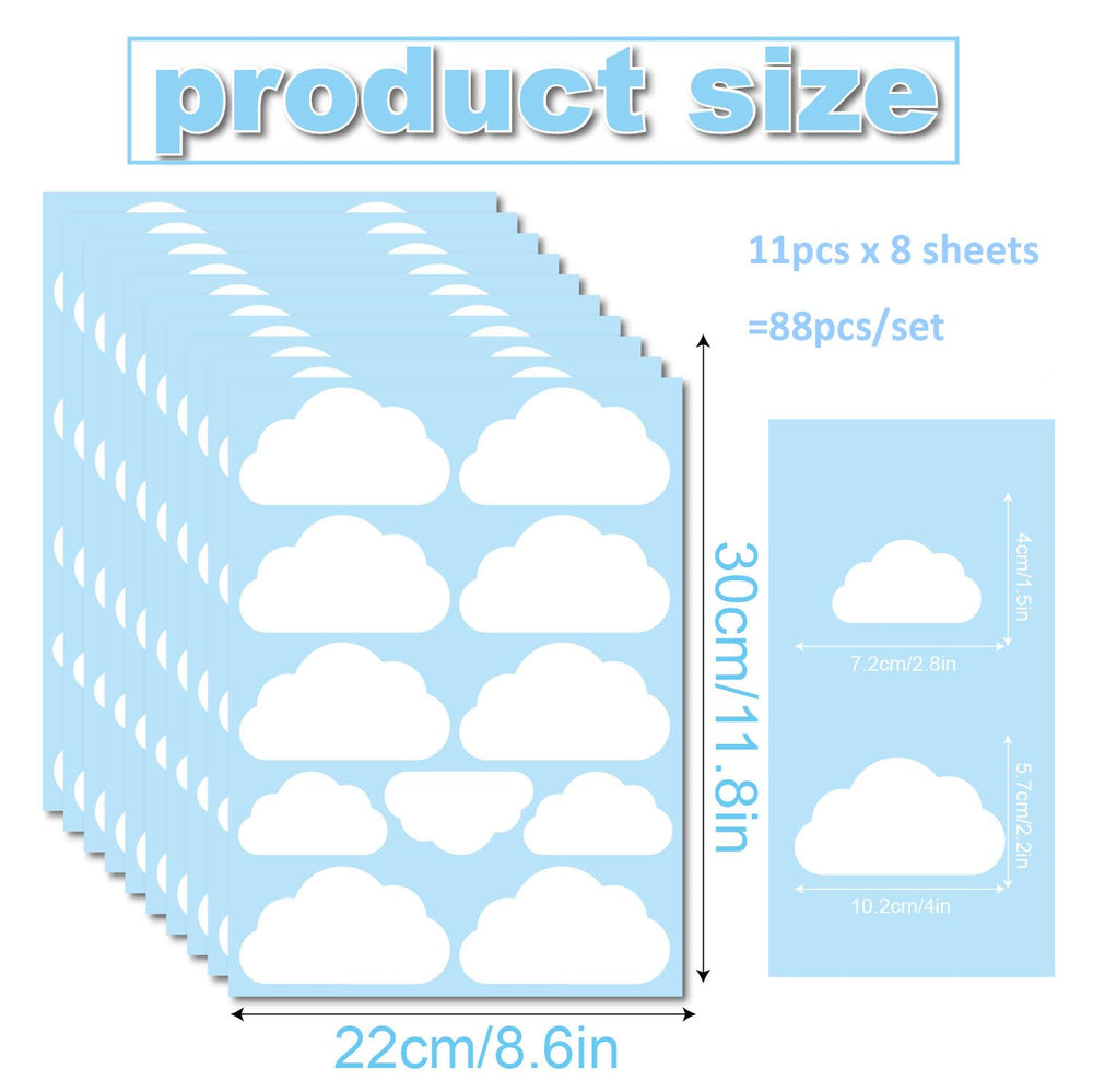 CELAENO clouds wall decal 05 ideal for nurseries and living rooms.