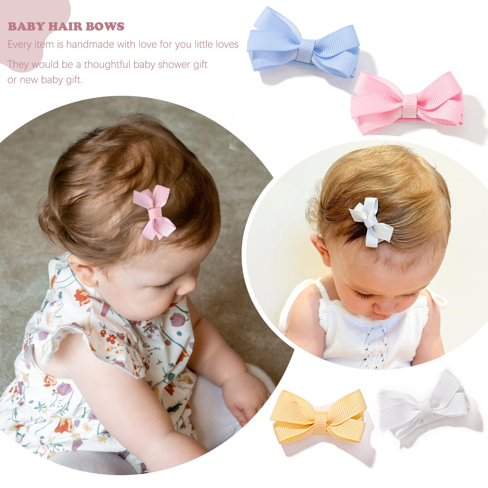 CellElection lightweight 2-inch bows suitable for delicate toddler hair.