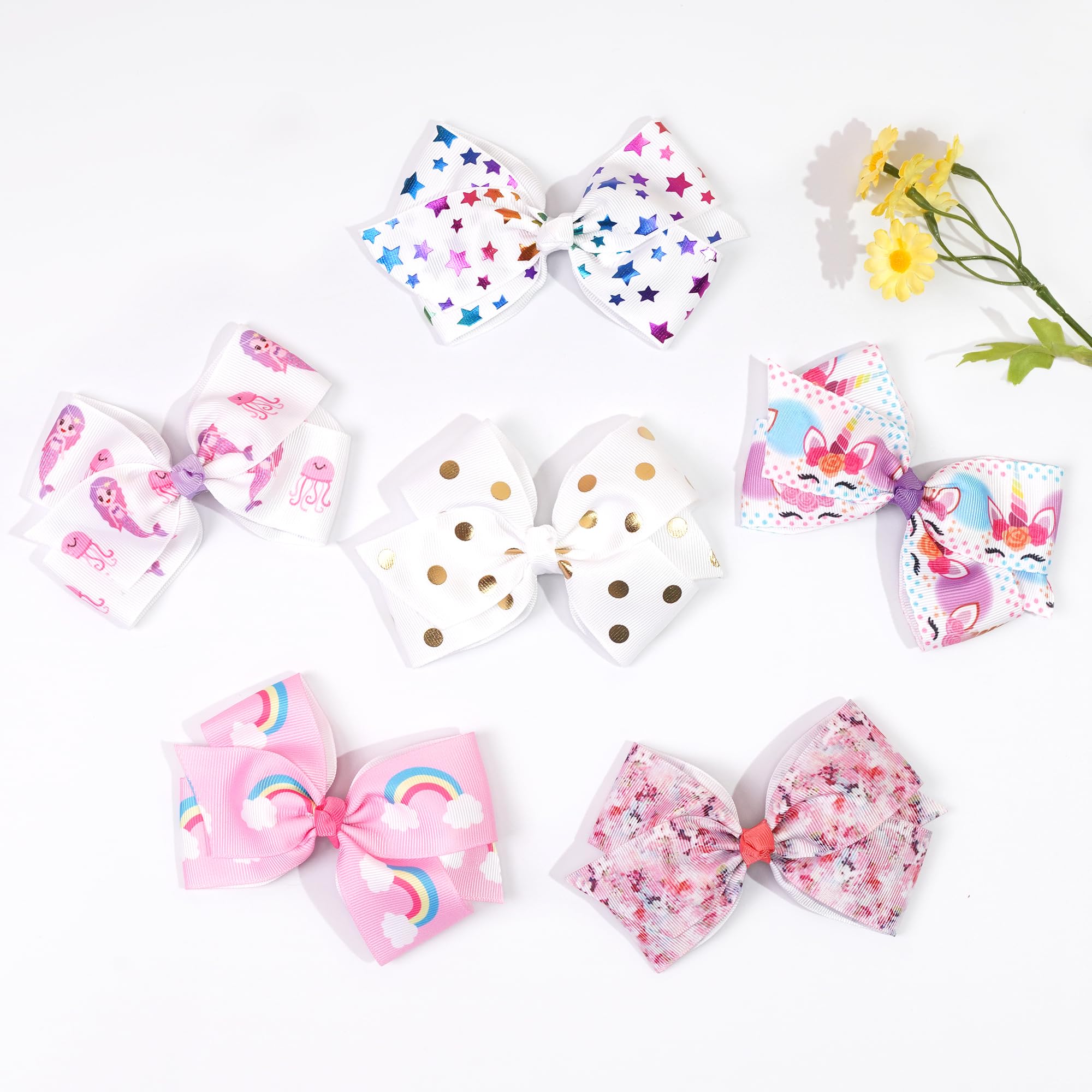 CellElection 4.5-inch grosgrain bows with sturdy clips ideal for special occasions and photos.