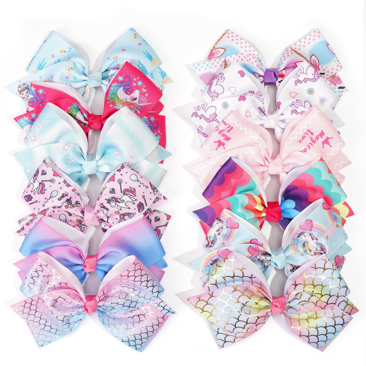 CellElection 4.5-inch rainbow bows on an alligator clip for secure styling