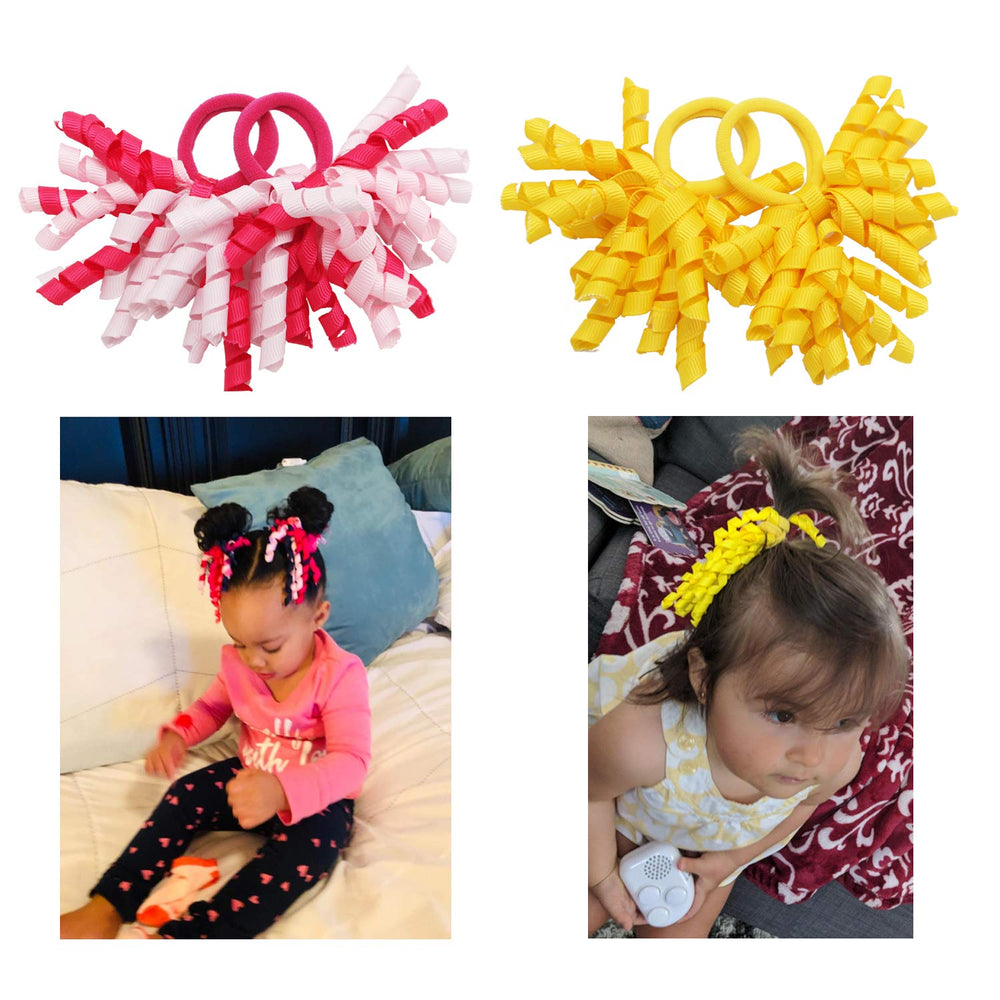 CellElection baby hair ties in pairs ideal for matching outfits and occasions.