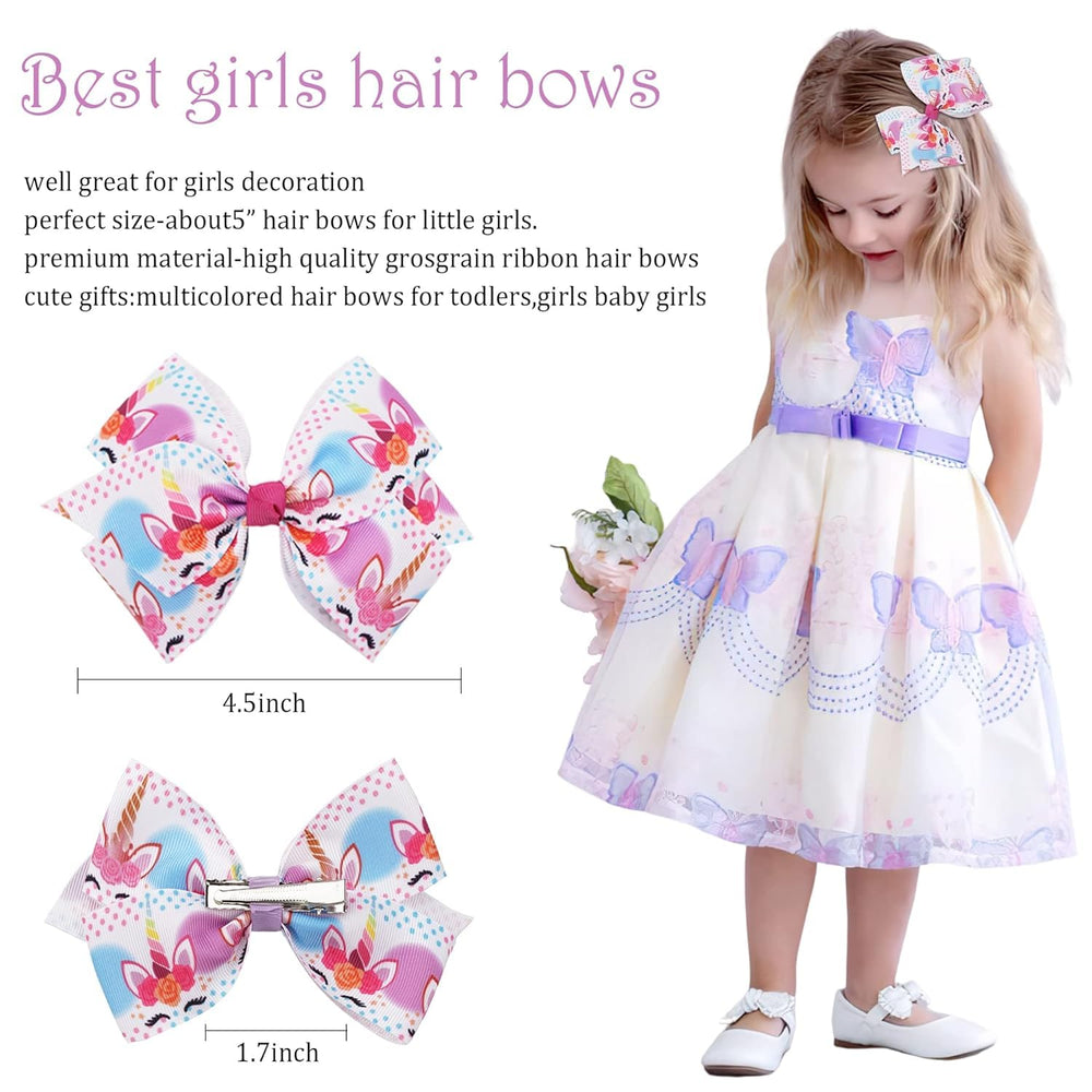 CellElection unicorn hair bow adds playful color to outfits with durable clips