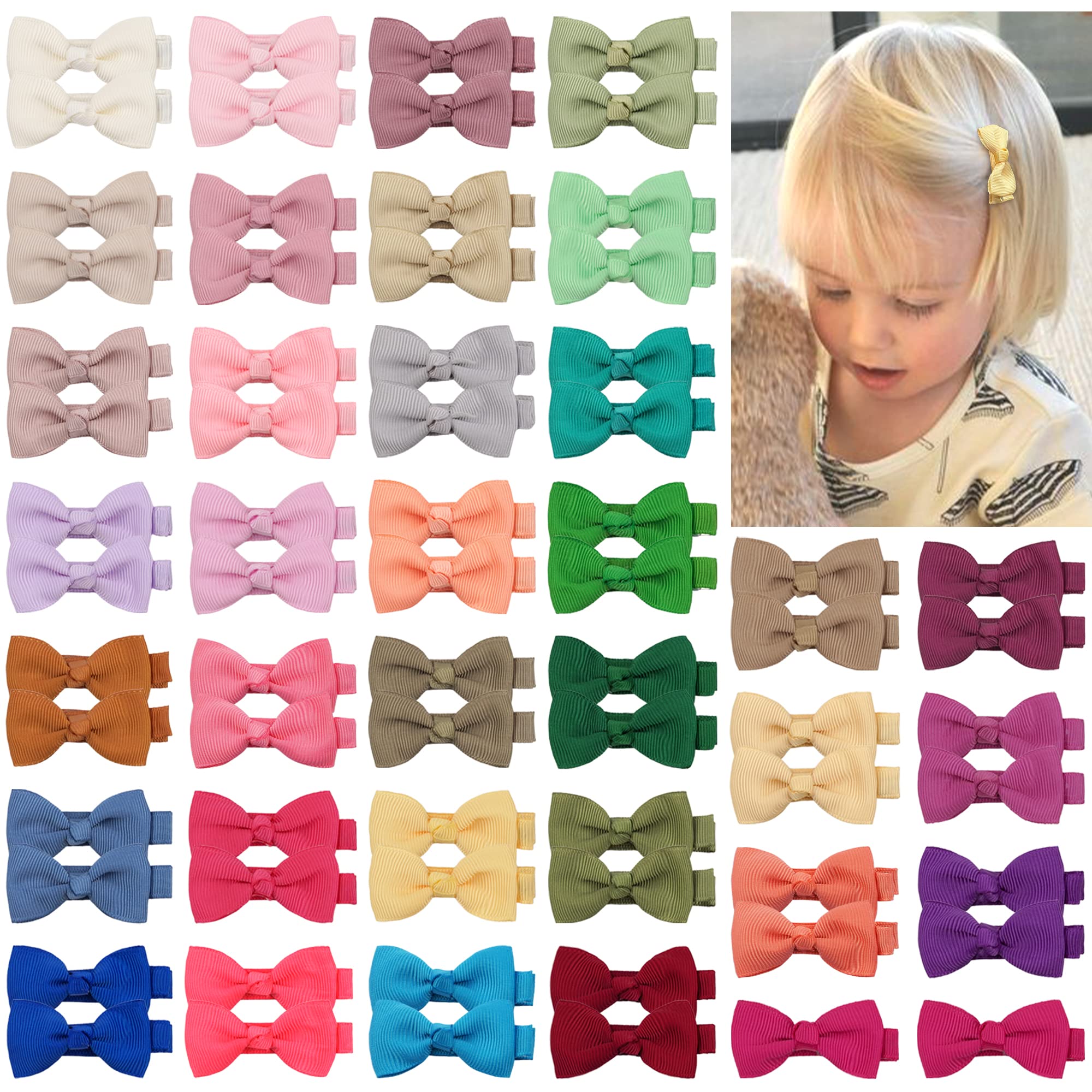 CÉLLOT CLLOT hair clip set, 70 pieces, ideal for coordinating baby outfits.