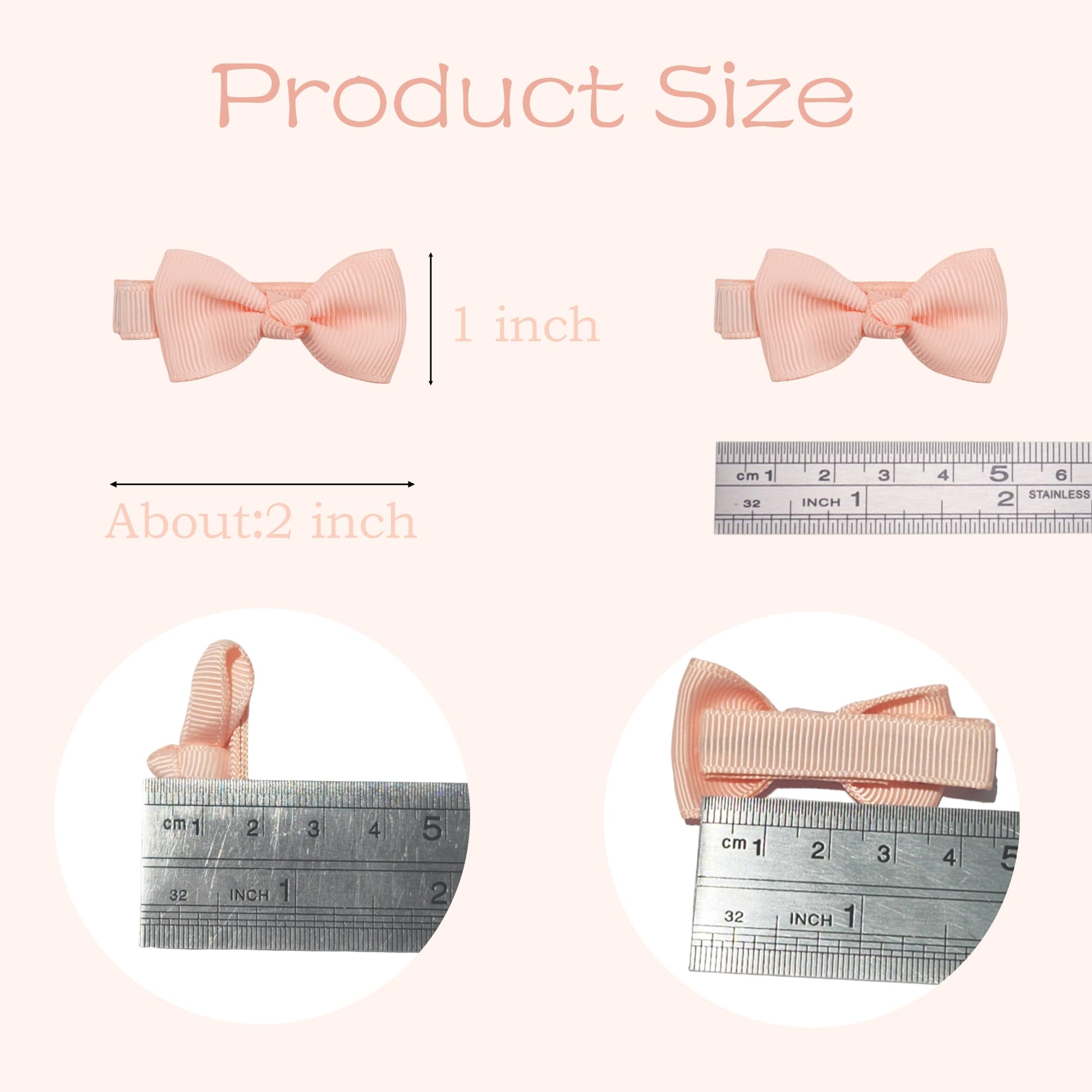 CELLOT 2-inch baby bows with velvet inner clips prevent slipping.