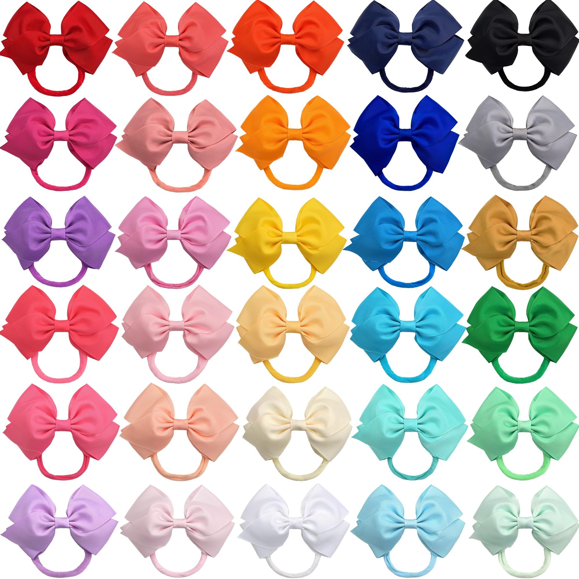 CÉLLOT 5-inch bow headbands in 30 colors, close-up showing soft fabric for gentle wear.