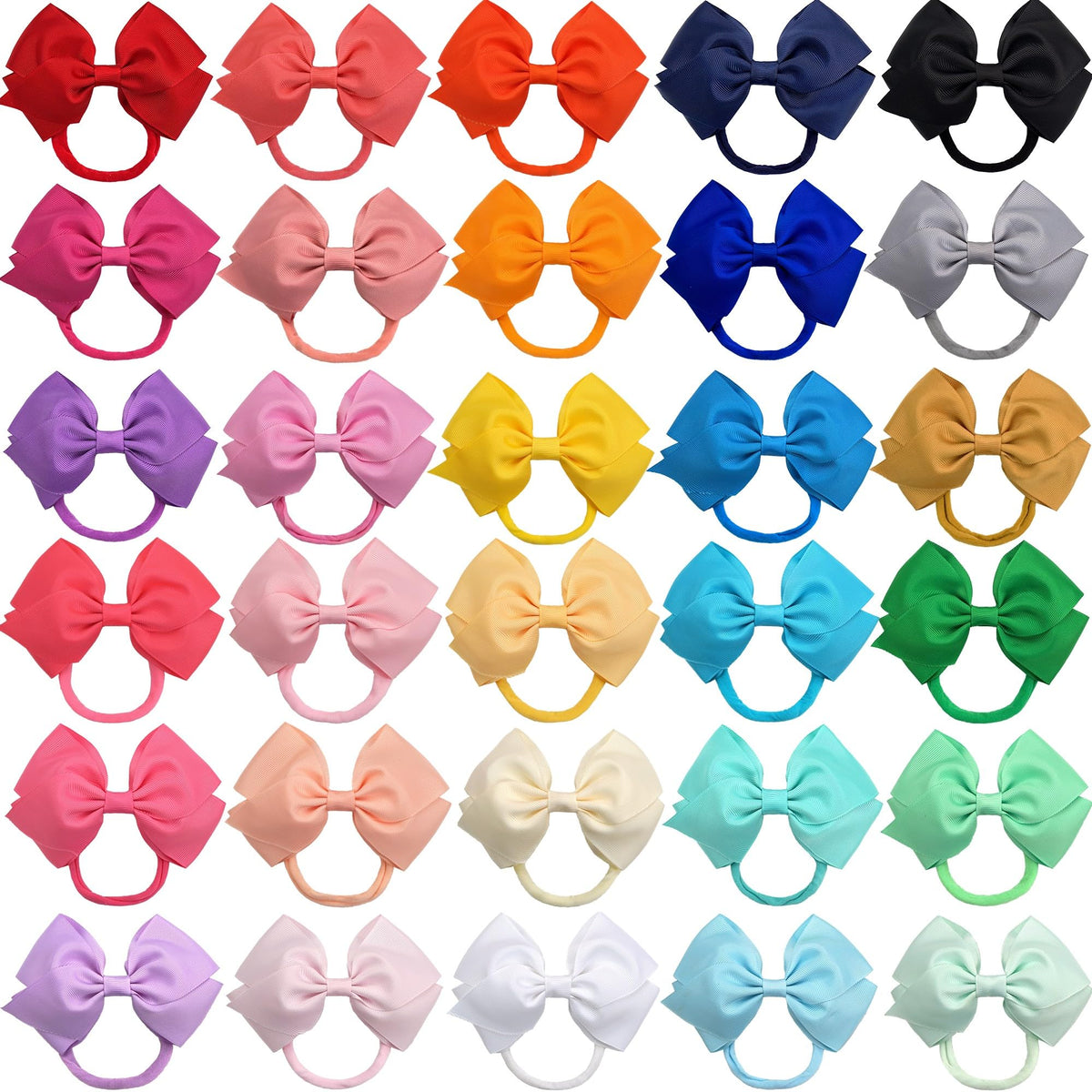 CÉLLOT 5-inch bow headbands in 30 colors, close-up showing soft fabric for gentle wear.