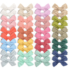 CÉLLOT 40-pieces girls bows pack showing a wide color selection for outfits.