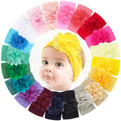 CÉLLOT 4in chiffon headband closeup, ideal for newborn photography and outfit coordination