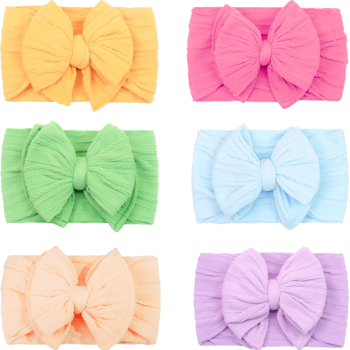 Celllot headbands green and pumpkin orange pack soft nylon gentle on baby skin