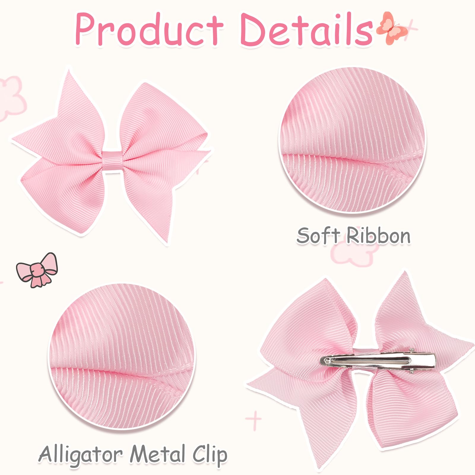 Celllot alligator-clip bows shown in close-up for secure grip.