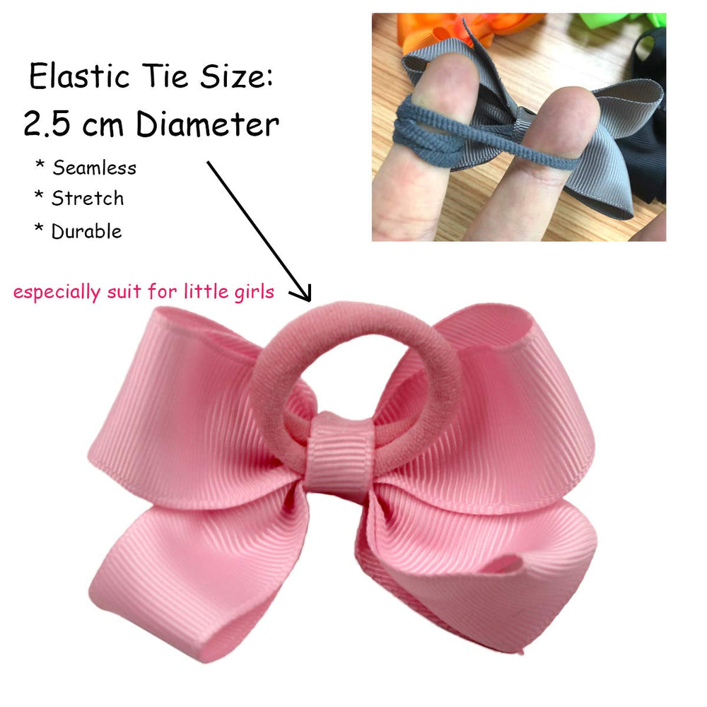 CÉLLOT boutique 3-inch blue hair bow with elastic tie keeps hairstyles tidy during activities.
