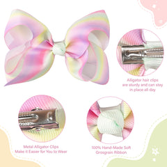 Celllot boutique hair bows 4.5-inch size ideal for ponytails and pigtails