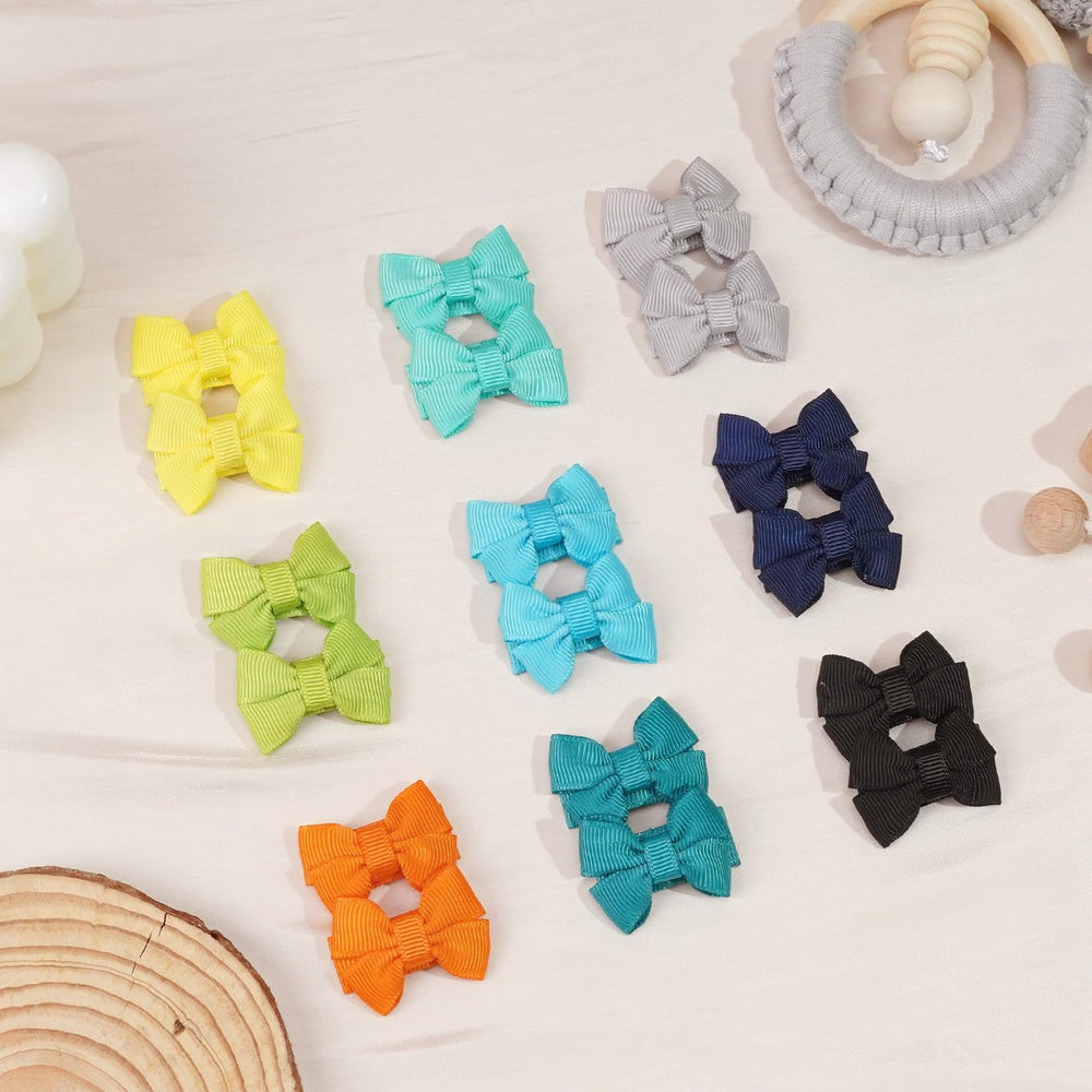 CÉLLOT bow clips on bangs and ponytails for tidy, clear faces.