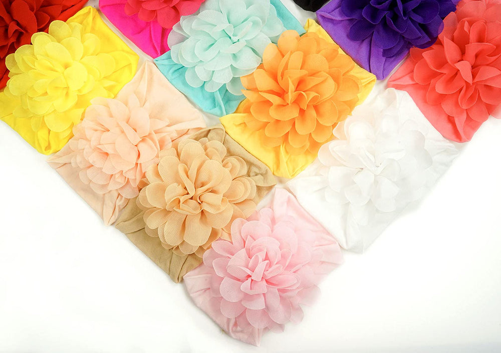 Celllot chiffon headbands with soft stretch fit, ideal for infants and toddlers' daily outfits.