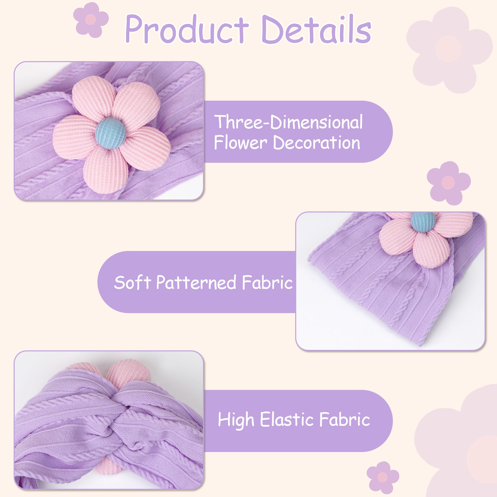 CÉLLOT daisy flower design headband maintains shape after washing