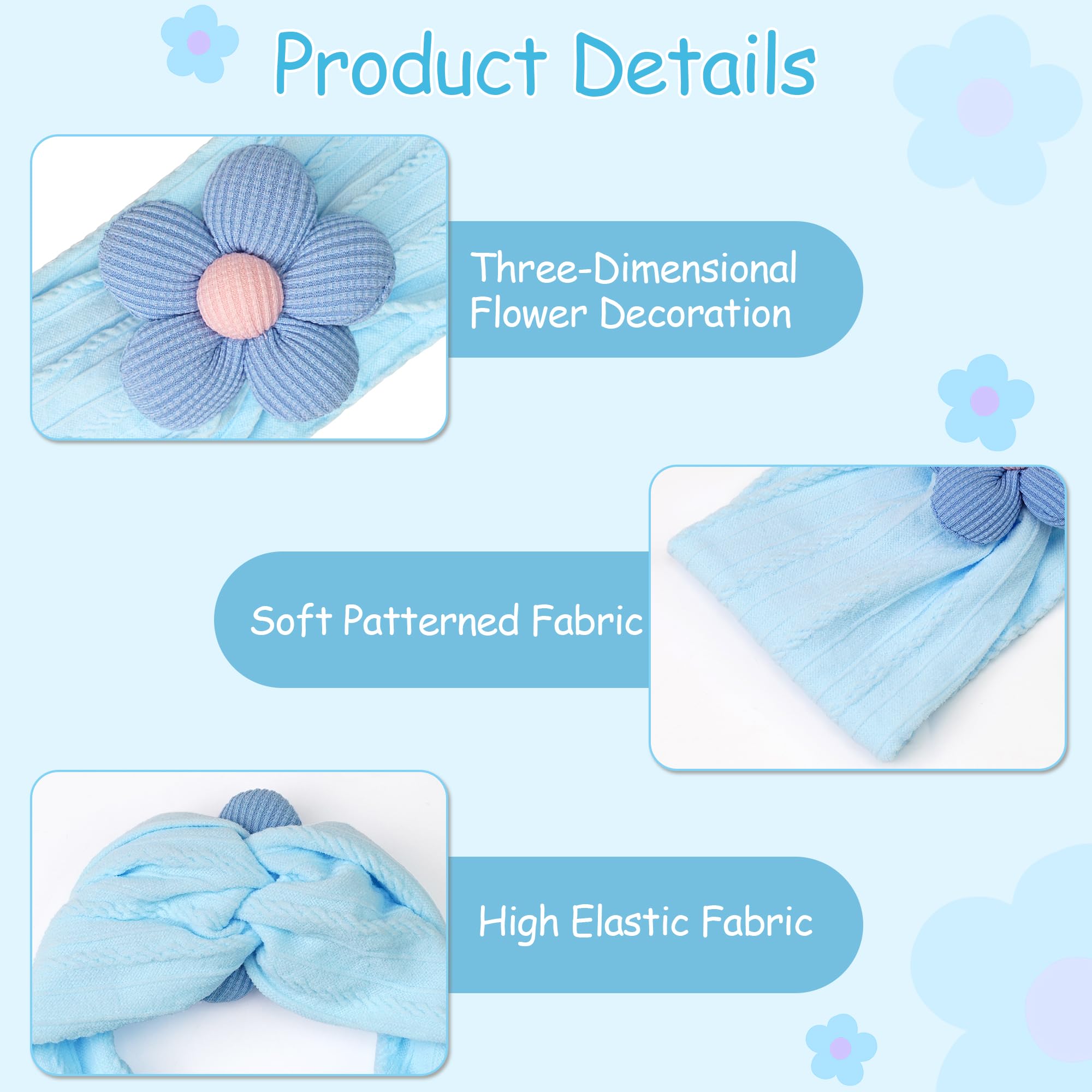 CÉLLOT headbands durable flower holds shape after washing for long-lasting charm