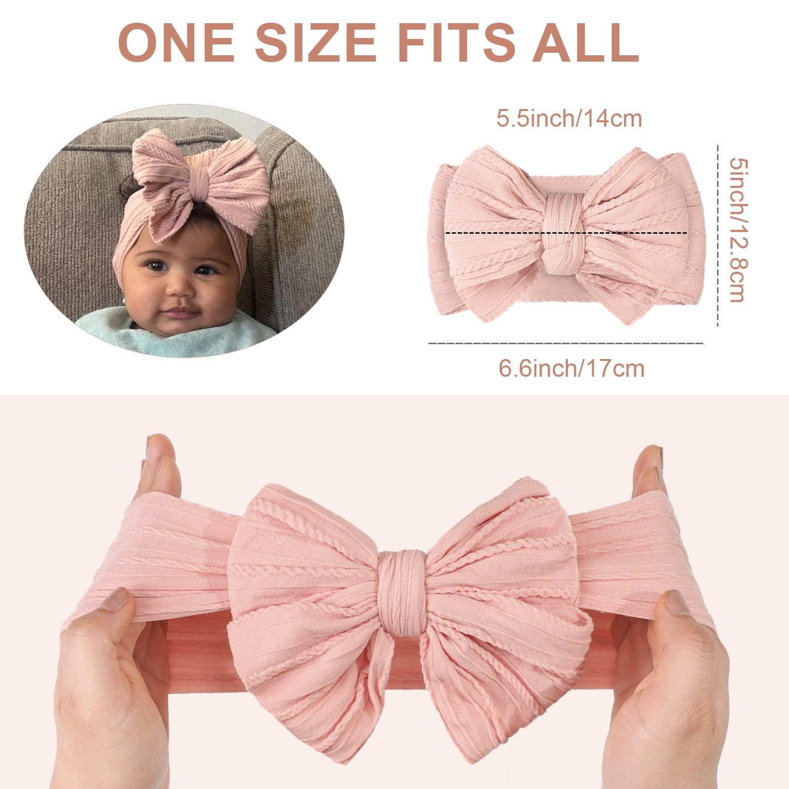Celllot elastic headband demonstrating versatile sizing for babies to toddlers