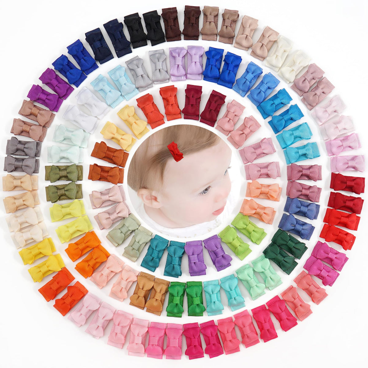CÉLLOT hair clip display showing 120pcs for easy outfit coordination.