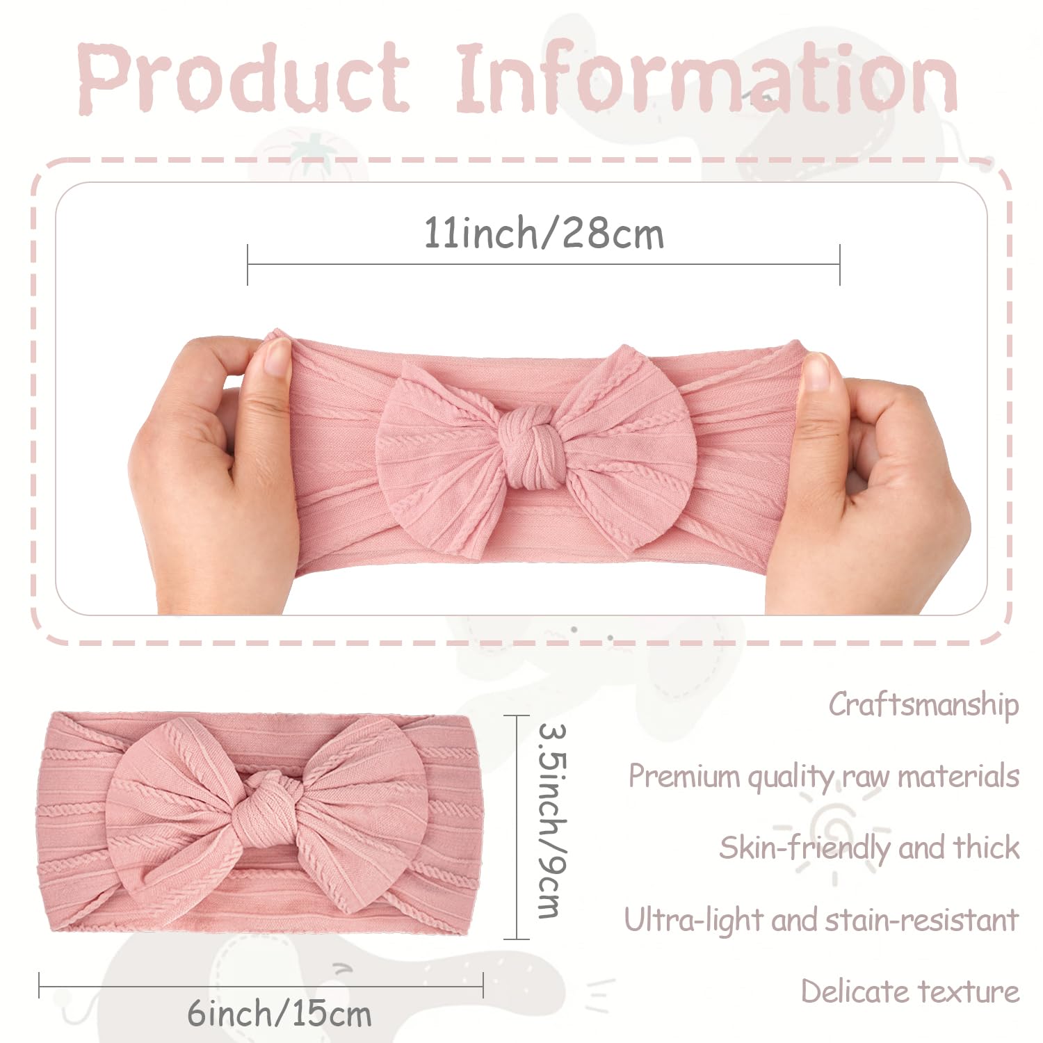 Celllot one-size-fits-all headbands offer easy wear for 0-8 years.