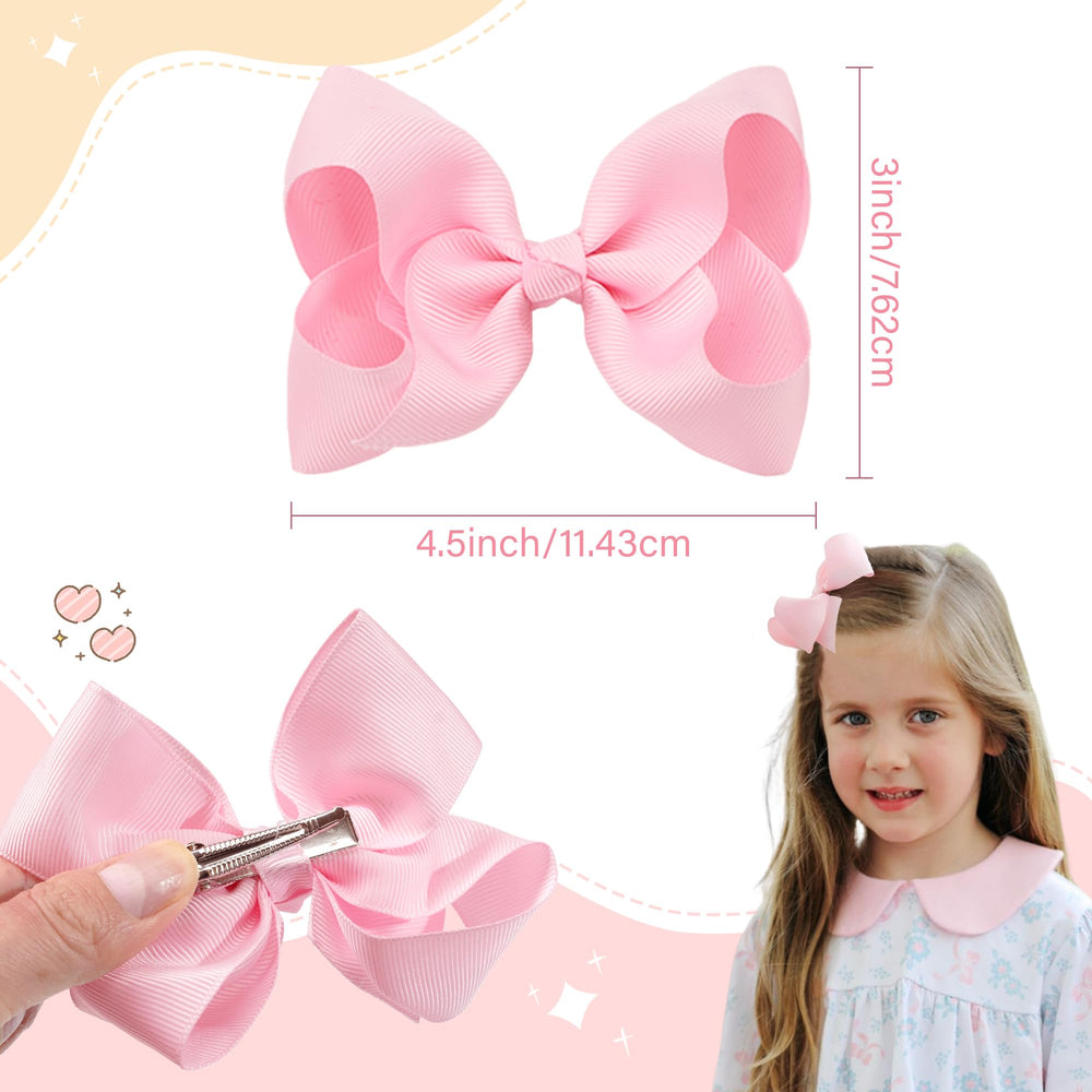 Celllot rainbow hair bows clip set shows 40 pieces for versatile styling